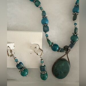 Handmade necklace and earrings